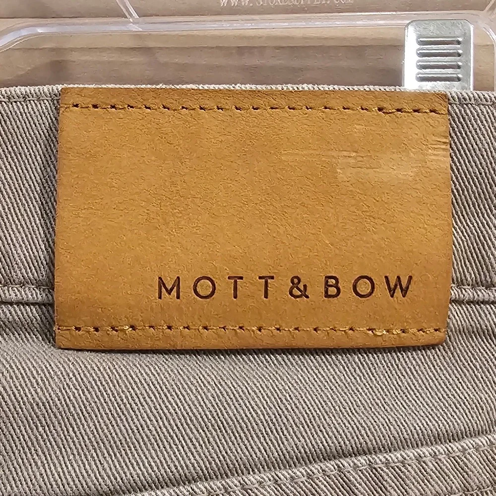 Mott & Bow Mercer Slim Fit Jeans Mens 30x30 Light Tan Stretch Denim Jeans